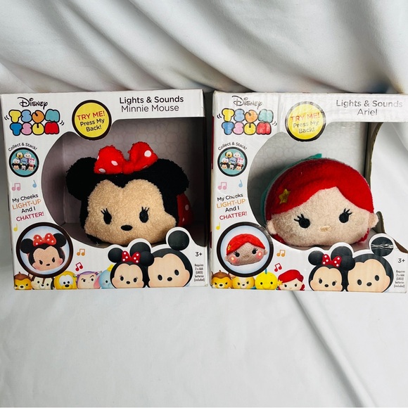 Disney Minnie Mouse and Ariel TSUM TSUM. NIB, Group of both,Never out of box. - Picture 1 of 15